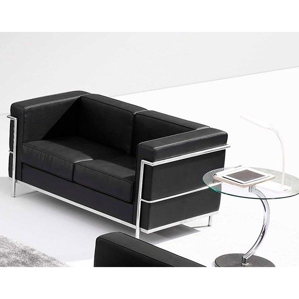 Sofá Le Corbusier 2/PL negro | Sillones en Muebles Lara