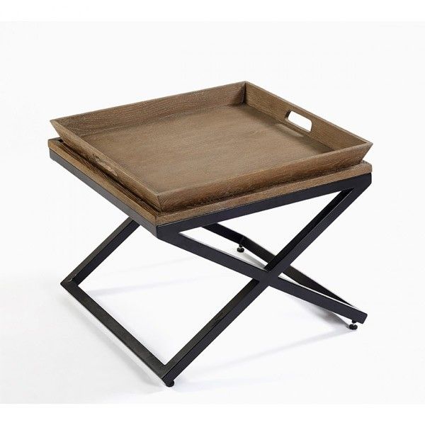 mesa auxiliar de madera en muebles lara