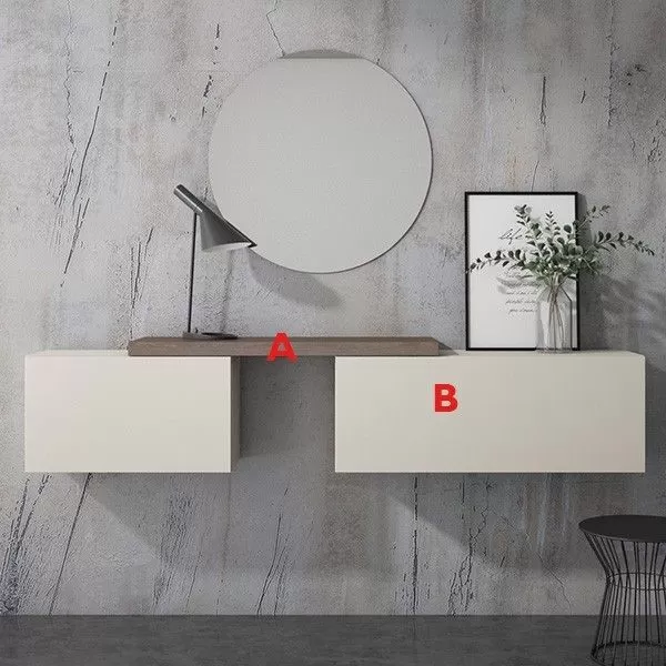 Recibidor Ilusion 5 de Bocubi diseño minimalista con espejo