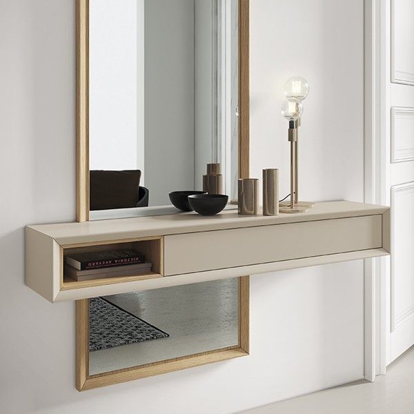 Mueble recibidor moderno con espejo