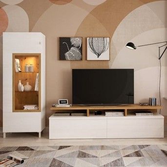 mueble-salon-tv-comedor-madera-melamina-moderno-economico-roble-muebles-ramis-818-kronos  - Muebles Ramis