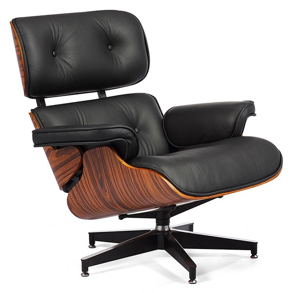Sillón Eames Lounge Chair tapizado en piel
