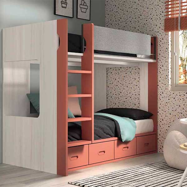 Dormitorio Juvenil con Litera F208 | Glicerio Chaves en Muebles Lara