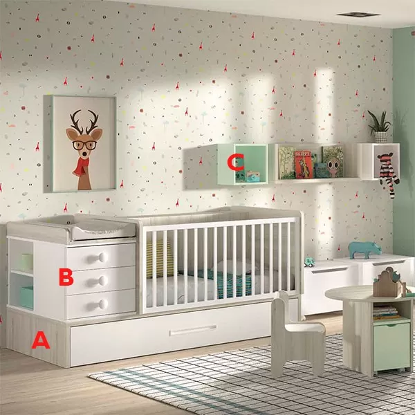 Dormitorio Infantil F314 de Glicerio Chaves para descansar, jugar, soñar en un mismo espacio