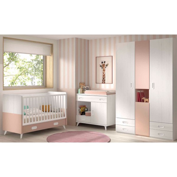 Dormitorio Infantil bicolor con cajón F315 | Glicerio Chaves