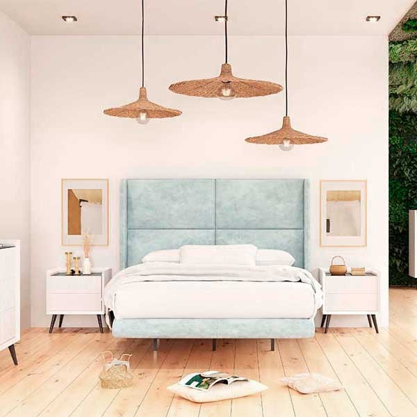 Dormitorio Mediterraneo MD02 tapizado azul